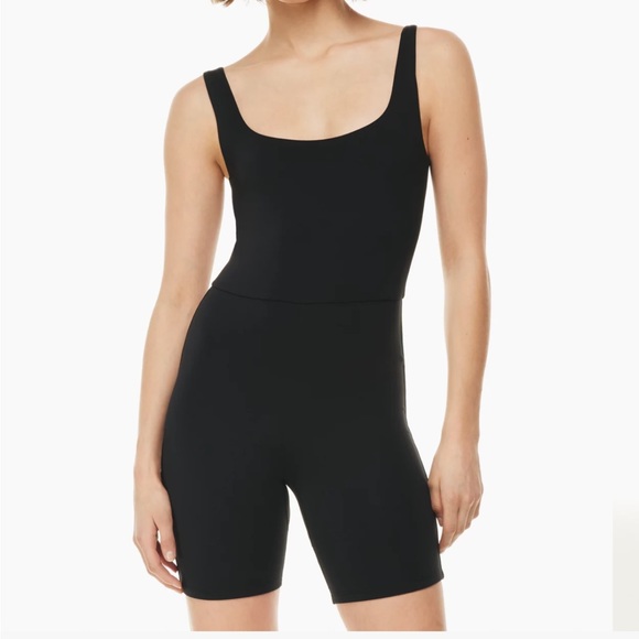 Babaton Pants - Aritzia color black Contour Squareneck Romper